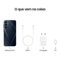 Smartphone Samsung Galaxy A16 5G 256GB + 8GB de RAM Tela 6.7 FHD+ Super AMOLED Câmera de 50MP - Azul Escuro Smartphone Samsung Galaxy A16 5G 256GB + 8GB de RAM Tela 6.7 FHD+ Super AMOLED Câmera de 50MP - Azul Escuro