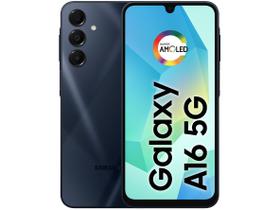 Smartphone Samsung Galaxy A16 5G Tela 6.7 128GB 4GB RAM Camera Tripla Traseira Azul Escuro Smartphone Samsung Galaxy A16 5G Tela 6.7 128GB 4GB RAM Camera Tripla Traseira Azul Escuro