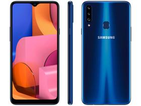 Smartphone Samsung Galaxy A20s 32GB Azul 4G - 3GB RAM Tela 6,5” Câm. Tripla + Selfie 8MP