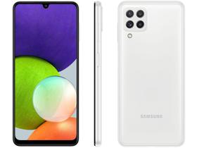 Smartphone Samsung Galaxy A22 128GB Branco 5G - Octa-Core 4GB RAM 6,6” Câm. Tripla + Selfie 8MP