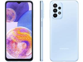 Smartphone Samsung Galaxy A23 128GB Azul 4G - Octa-Core 4GB RAM 6,6” Câm Quádrupla + Selfie 8MP