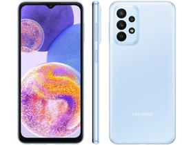 Smartphone Samsung Galaxy A23 128GB Azul 4G - Octa-Core 4GB RAM 6,6” Câm Quádrupla + Selfie 8MP
