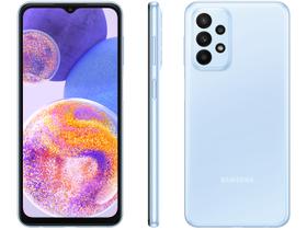 Smartphone Samsung Galaxy A23 128GB Azul 4G - Octa-Core 4GB RAM 6,6” Câm Quádrupla + Selfie 8MP