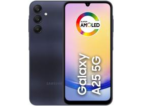 Smartphone Samsung Galaxy A25 256GB AzulEscuro 5G 8GB RAM CâmTripla 50MP+Selfie 13MP Bateria 5000mAh