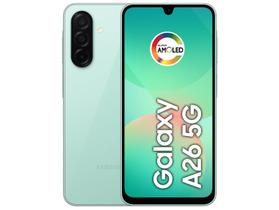 Smartphone Samsung Galaxy A26 256GB 5G 8GB RAM Verde 6.7" Câm. 50MP + 8MP + 2MP + Selfie 13MP Smartphone Samsung Galaxy A26 256GB 5G 8GB RAM Verde 6.7" Câm. 50MP + 8MP + 2MP + Selfie 13MP