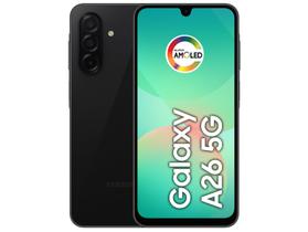 Smartphone Samsung Galaxy A26 Android 15, 6,7”, 256 GB, Preto