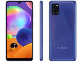 Smartphone Samsung Galaxy A31 128GB Azul 4GB RAM 6,4" Câm. Quádrupla + Selfie 20MP Dual Chip