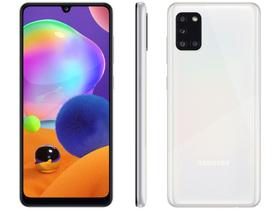 Smartphone Samsung Galaxy A31 128GB Branco 4G - Octa-Core 4GB RAM Tela 6,4” Câm.Quádrupla + Selfie