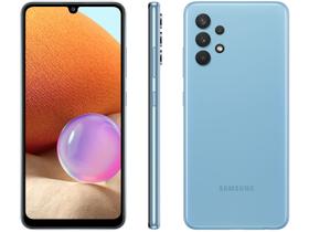 Smartphone Samsung Galaxy A32 128GB Azul 4G - 4GB RAM Tela 6,4” Câm. Quádrupla + Selfie 20MP