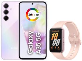 Smartphone Samsung Galaxy A35 256GB Rosa - 5G 8GB RAM + Smartband Samsung Galaxy Fit3 Rosé