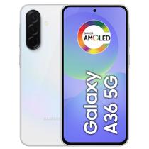 Smartphone Samsung Galaxy A36 5G 256GB, 8GB RAM, Câmera 50MP, IP67, Super AMOLED 6.7", Recursos AI Branco