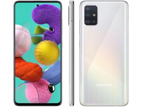 Smartphone Samsung Galaxy A51 128GB Branco 4GB RAM 6,5" Câm. Quádrupla + Selfie 32MP Dual Chip