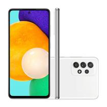Smartphone Samsung Galaxy A52s 5G Câmera Frontal de 32MP Tela 6.5 128GB 6GB RAM Octa Branco