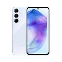 Smartphone Samsung Galaxy A55 128GB Azul Claro 5G OctaCore 8GB RAM Tela 6,6 Super AMOLED 120Hz Câmera 50MP Dual Chip