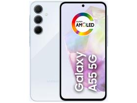 Smartphone Samsung Galaxy A55 256GB Azul Claro 5G 8GB RAM 6,6" Câm. Tripla + Selfie 32MP Dual Chip Smartphone Samsung Galaxy A55 256GB Azul Claro 5G 8GB RAM 6,6" Câm. Tripla + Selfie 32MP Dual Chip