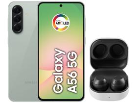 Smartphone Samsung Galaxy A56 128GB 5G 8GB RAM - Verde + Fone de Ouvido Buds FE Sem Fio Grafite