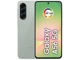 Smartphone Samsung Galaxy A56 128GB - Verde, 5G, Câmera Tripla 50MP, RAM 8GB, Tela 6.7"