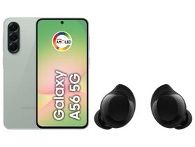 Smartphone Samsung Galaxy A56 256GB 5G 8GB RAM - Verde + Fone de Ouvido Bluetooth Buds Core Preto