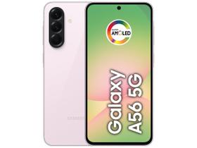 Smartphone Samsung Galaxy A56 256GB - Rosa, 5G, Câmera Tripla 50MP, RAM 8GB, Tela 6.7"