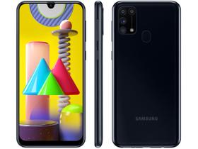 Smartphone Samsung Galaxy M31 128GB Preto 4G - 6GB RAM Tela 6,4” Câm. Quádrupla + Selfie 32MP