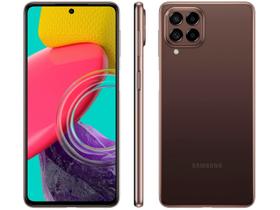 Smartphone Samsung Galaxy M53 128GB Marrom 5G Octa-Core 8GB RAM 6,7" Câm. Quádrupla + Selfie 32MP Dual Chip Smartphone Samsung Galaxy M53 128GB Marrom 5G Octa-Core 8GB RAM 6,7" Câm. Quádrupla + Selfie 32MP Dual Chip