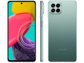 Smartphone Samsung Galaxy M53 128GB Verde 5G 8GB RAM 6,7" 108MP Câm, Quadrupla Selfie 32MP Dual Chip