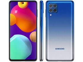 Smartphone Samsung Galaxy M62 128GB Azul - 4G 8GB RAM Tela 6,7” Câm. Quádrupla + 32MP