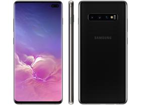 Smartphone Samsung Galaxy S10+ 128GB Ceramic Black - Octa-Co 8GB RAM 6,4” Câm. Tripla + Selfie Dupla