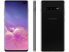 Smartphone Samsung Galaxy S10+ 1TB Ceramic Black - 4G 12GB RAM 6,4” Câm. Tripla + Câm. Selfie Dulpa