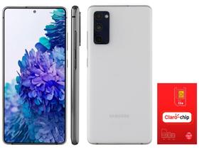Smartphone Samsung Galaxy S20 FE 5G 128GB - Branco + Chip Triplo Corte Claro 5G Pré-Pago