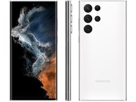 Smartphone Samsung Galaxy S22 Ultra 256GB Branco - 5G 12GB RAM 6,8” Câm. Quádrupla + Selfie 40MP
