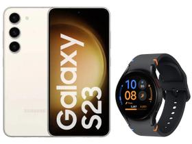 Smartphone Samsung Galaxy S23 128GB - 5G + Smartwatch Watch FE 40mm Preto 16GB Bluetooth