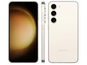 Smartphone Samsung Galaxy S23 256GB Creme 5G 8GB RAM 6,1” Câm Tripla + Selfie 12MP