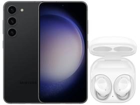 Smartphone Samsung Galaxy S23 512GB Preto - 5G + Fone de Ouvido Galaxy Buds FE Sem Fio Branco