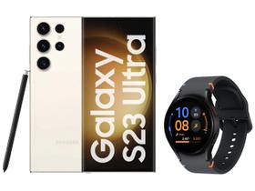 Smartphone Samsung Galaxy S23 Ultra 512GB - 5G + Smartwatch Watch FE 40mm Preto 16GB Bluetooth