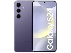 Smartphone Samsung Galaxy S24 6,2" Galaxy AI 128GB Violeta 5G 8GB RAM Câm. Tripla 50MP + Selfie 12MP Bateria 4000mAh Dual Chip