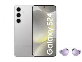 Smartphone Samsung Galaxy S24 6,2” Galaxy AI 256GB - Cinza 5G + Fone de Ouvido Bluetooth Buds 2 Pro