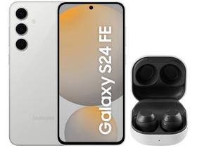 Smartphone Samsung Galaxy S24 FE 128GB Cinza - 5G + Galaxy Buds FE sem Fio Grafite