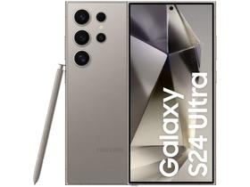 Smartphone Samsung Galaxy S24 Ultra 6,8" Galaxy AI 512GB Titânio Cinza 5G 12GB RAM Câm. Quádrupla 200MP + Selfie 12MP Bateria 5000mAh Dual Chip
