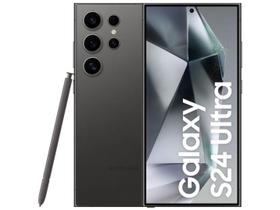 Smartphone Samsung Galaxy S24 Ultra 6,8" Galaxy AI 512GB Titânio Preto 5G 12GB RAM Câm. Quádrupla 200MP + Selfie 12MP Bateria 5000mAh Dual Chip