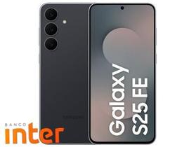 Smartphone Samsung Galaxy S25 FE 128GB 5G 8GB RAM JetBlack 6,7 Câm. Tripla Selfie 12MP Smartphone Samsung Galaxy S25 FE 128GB 5G 8GB RAM JetBlack 6,7 Câm. Tripla Selfie 12MP