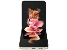 Smartphone Samsung Galaxy Z Flip3 128GB Creme - 5G 8GB RAM Tela 6,7” Câm. Dupla + Câm Selfie 10MP