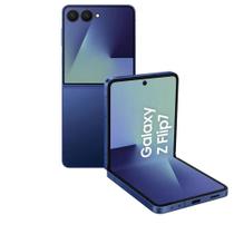 Smartphone Samsung Galaxy Z Flip7 5G 256GB 12GB RAM Câmeras Traseiras 50MP + 12MP Selfie 10MP Tela 6.9" Azul Smartphone Samsung Galaxy Z Flip7 5G 256GB 12GB RAM Câmeras Traseiras 50MP + 12MP Selfie 10MP Tela 6.9" Azul