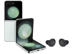 Smartphone Samsung Z Flip 5 512GB Verde Claro - 5G + Fone de Ouvido Esportivo Bluetooth Buds 2 Pro