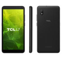 Smartphone TCL L7 Preto Dual Tela 5.5" 4G 32GB 2GB RAM Quad-Core 8MP+5MP + Capa e Película Originais