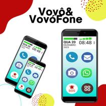 Smartphone vovo&vovofone 4g 64gb tela grande botão sos zap