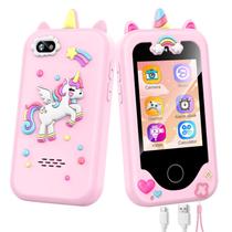 Smartphone WEOLULI Kids para meninas de 3 a 10 anos com câmera dupla Smartphone WEOLULI Kids para meninas de 3 a 10 anos com câmera dupla
