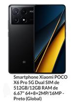 Smartphone X6 dual sim Pro 5G dual sim 512 GB 12 RAM GLOBAL Black - GENUÍNA