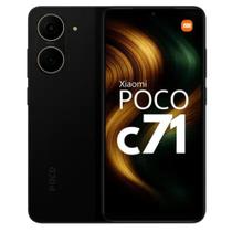 Smartphone Xiaomi POCO C71, 64GB, 3GB RAM, Tela 6,74, Câmera 50MP, Bateria 5000mAh, Dual SIM - PRETO