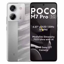 Smartphone Xiaomi POCO M7 Pro 5G 8GB de RAM 256GB Tela 6.67 Dual Sim Prata Global Smartphone Xiaomi POCO M7 Pro 5G 8GB de RAM 256GB Tela 6.67 Dual Sim Prata Global